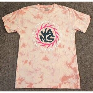 Men's Vans Off The Wall Summer Camp Tie Dye Rose Pink T-Shirt Medium